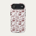 Westie Burgundy Toile phone Case