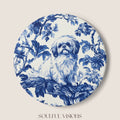 Pekingese Ceramic Coaster French Toile