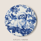 Pekingese Ceramic Coaster French Toile
