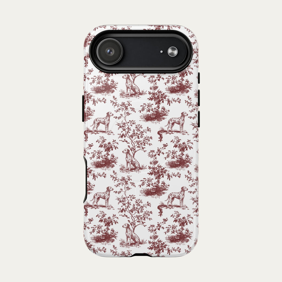 Dalmatian Burgundy Toile phone Case