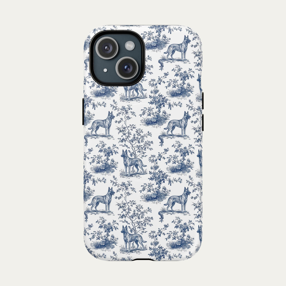 Belgian Malinois Blue Toile Phone case