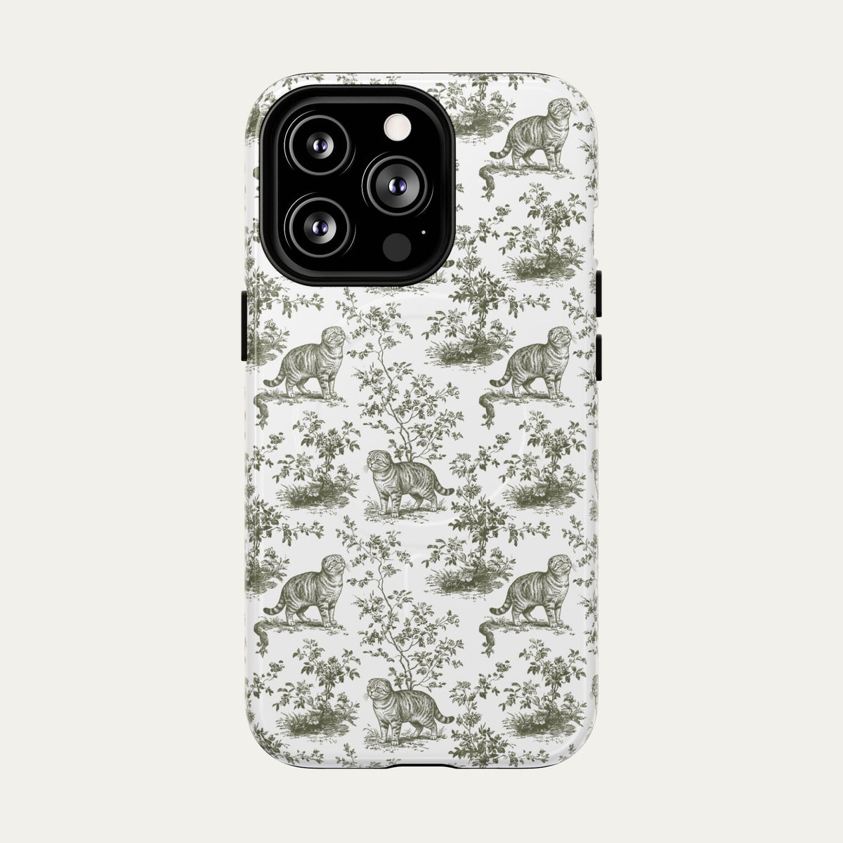Scottish Fold Cat Sage Green Toile phone Case