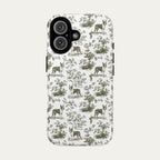 Boston Terrier Sage Green Toile phone Case