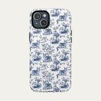 Corgi Blue Toile Phone case