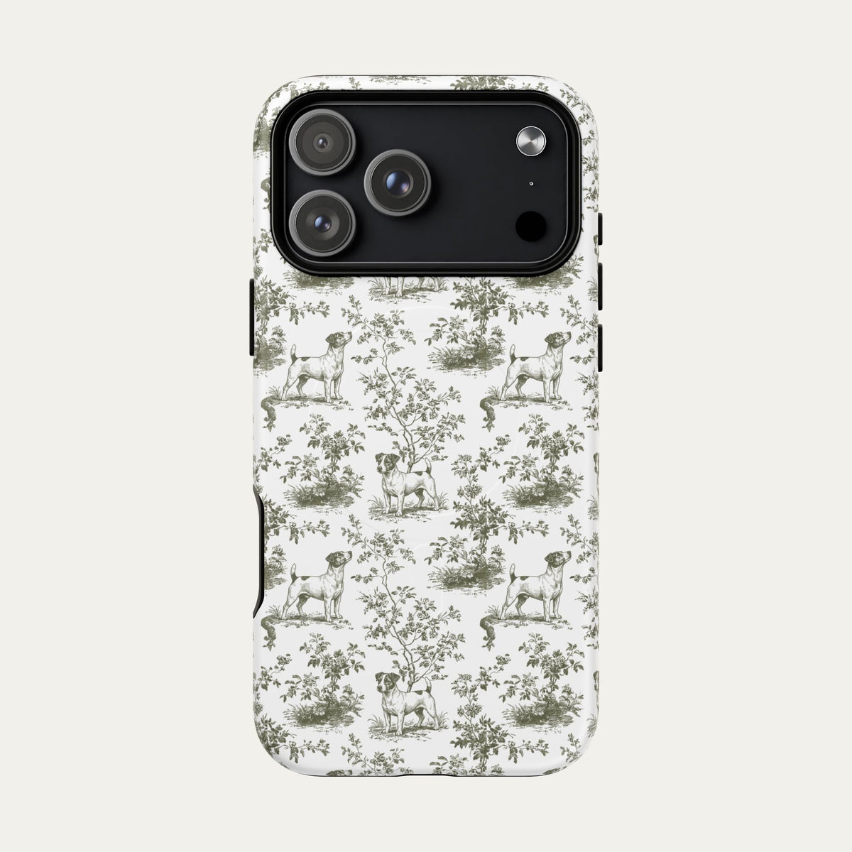 Jack Russell Terrier Sage Green Toile phone Case