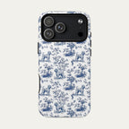 Wheaten Terrier Blue Toile Phone case