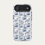 Westie Blue Toile Phone case