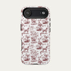 Vizsla Burgundy Toile phone Case