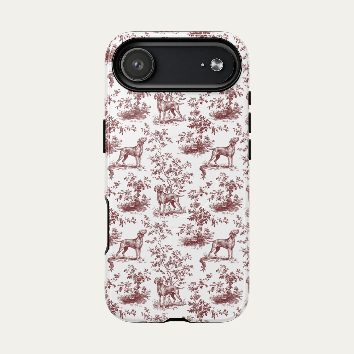 Vizsla Burgundy Toile phone Case