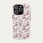 Vizsla Burgundy Toile phone Case