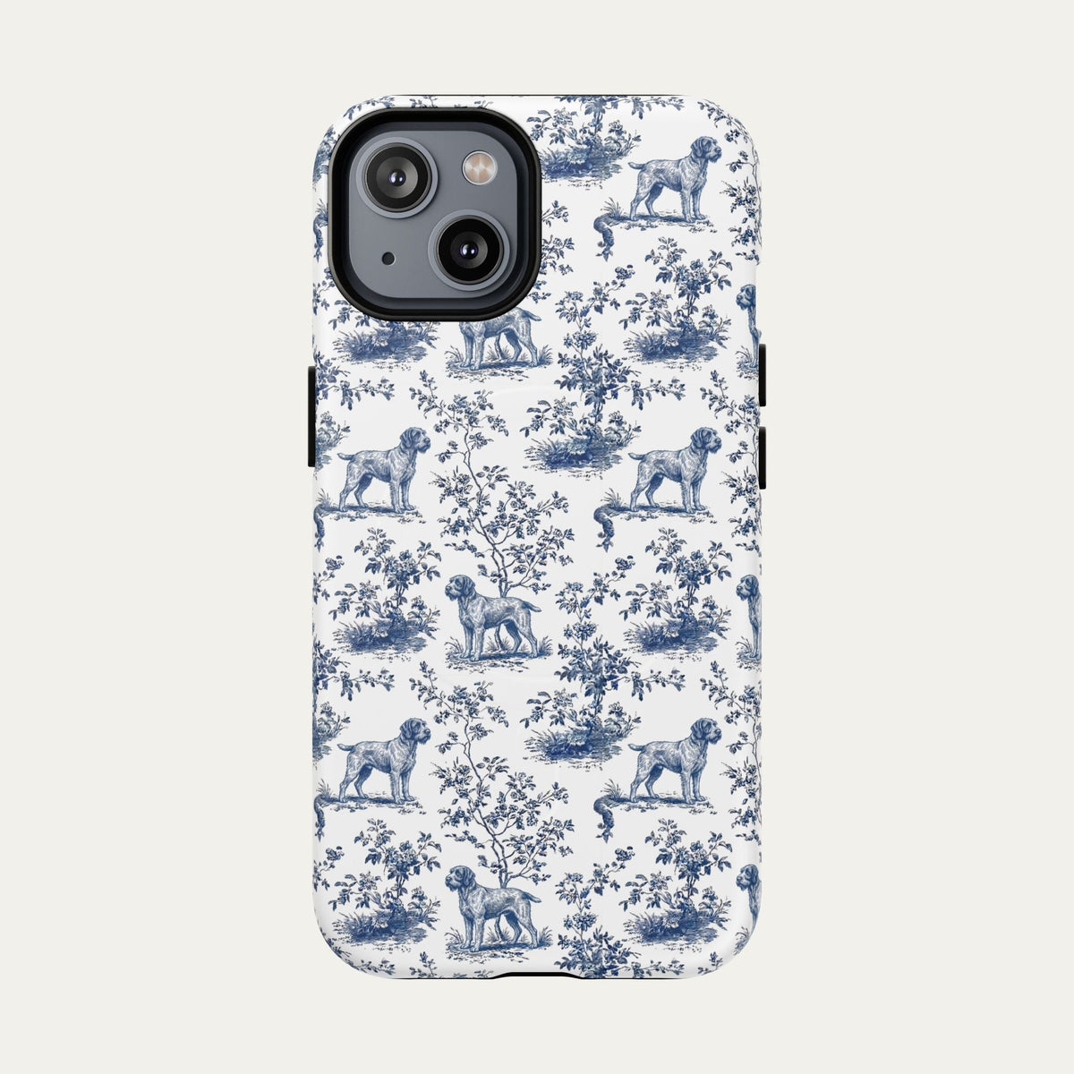 Wirehaired Pointing Griffon Blue Toile Phone case