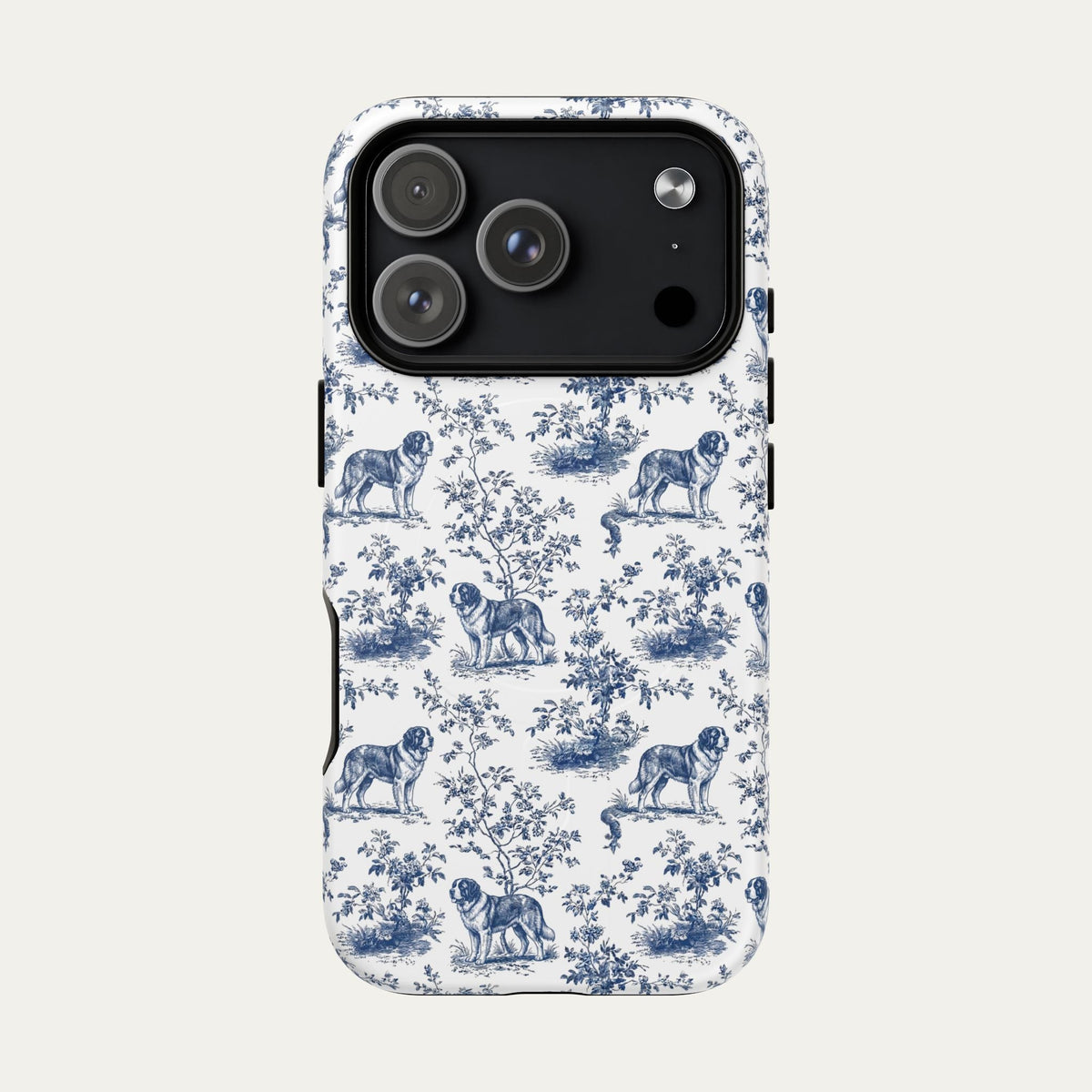 Saint Bernard Blue Toile Phone case