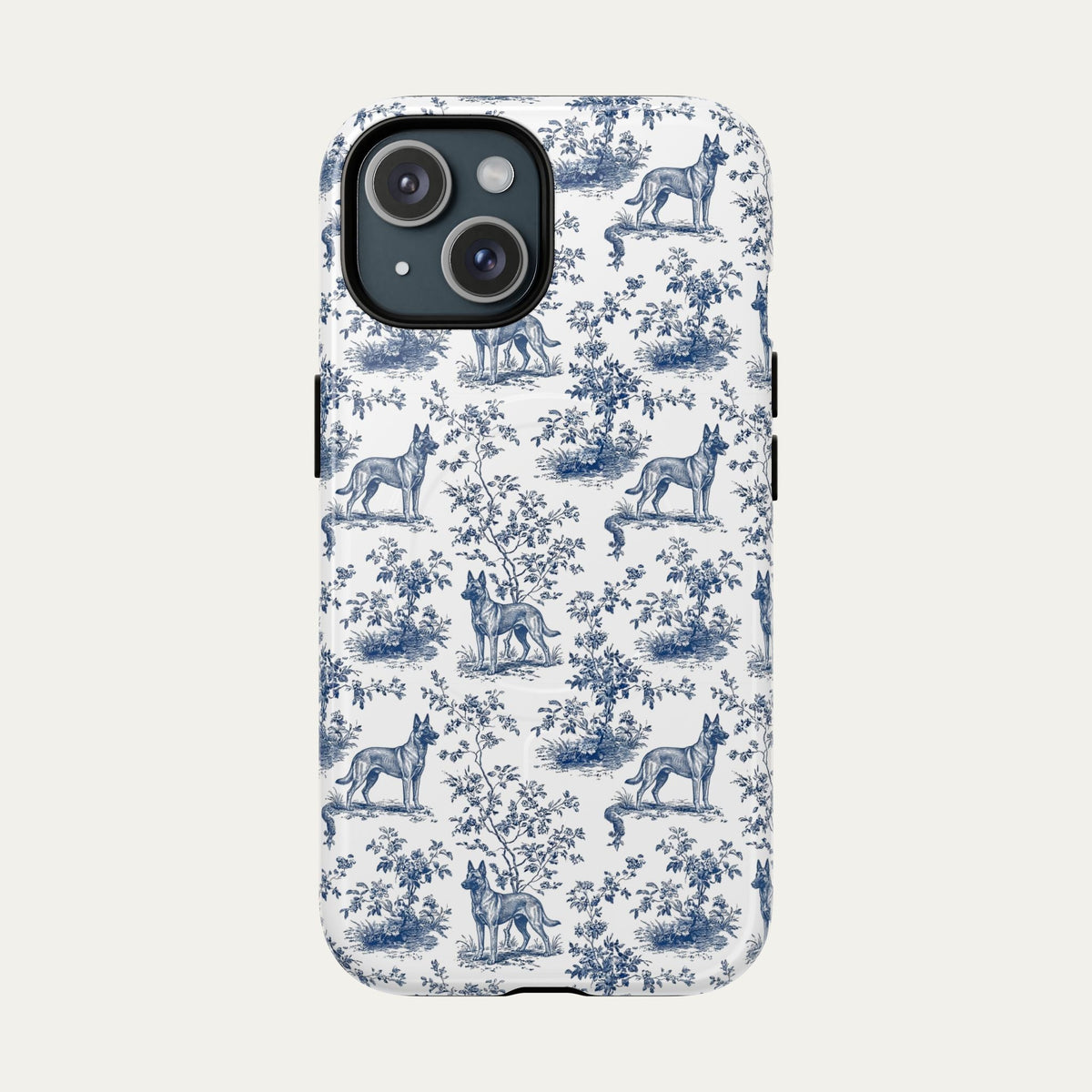 Belgian Malinois Blue Toile Phone case
