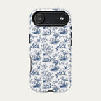 Siamese Cat Blue Toile Phone case