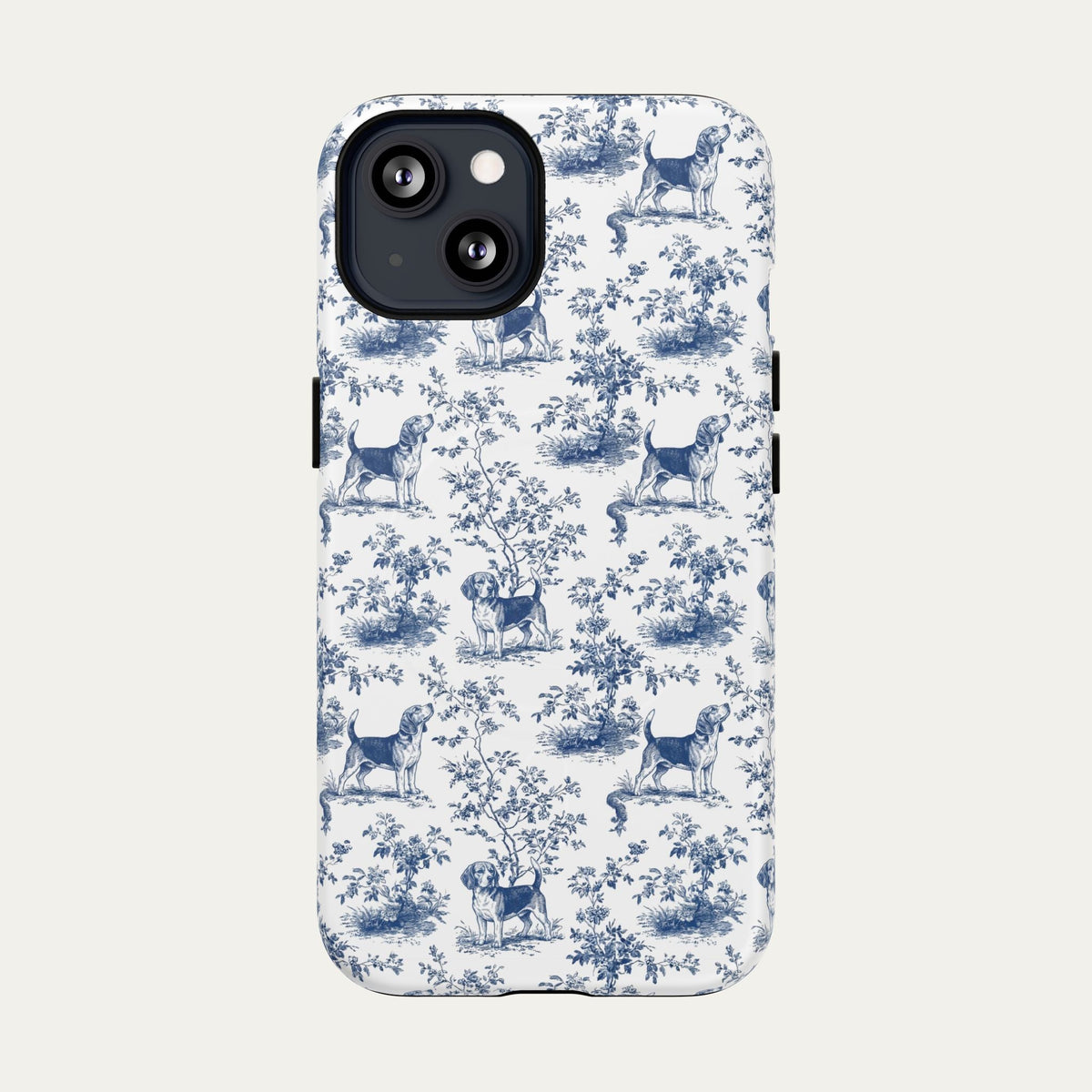 Beagle Blue Toile Phone case