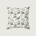 Scottish Terrier Sage Green French Toile Pillow