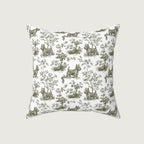 Scottish Terrier Sage Green French Toile Pillow