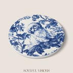 Pekingese Ceramic Coaster French Toile