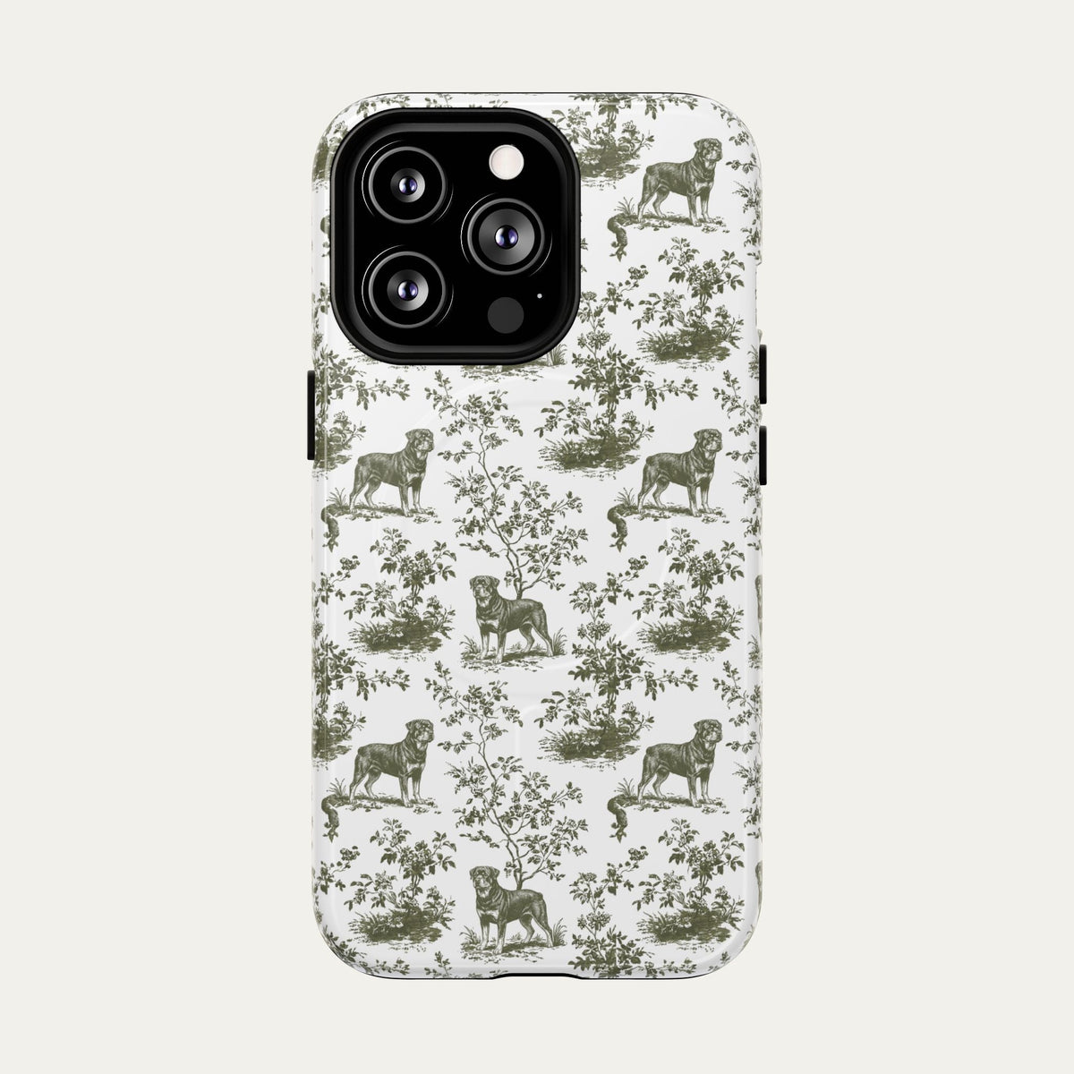 Rottweiler Sage Green Toile phone Case