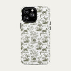 Bull Terrier Sage Green Toile phone Case