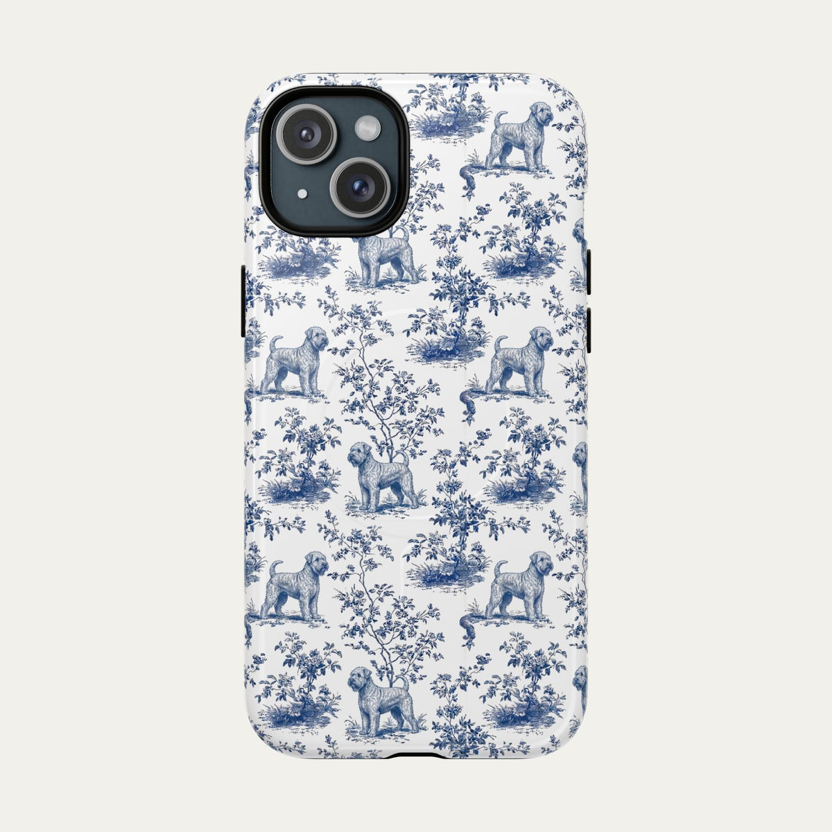 Wheaten Terrier Blue Toile Phone case