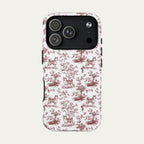 Shiba Inu Burgundy Toile phone Case