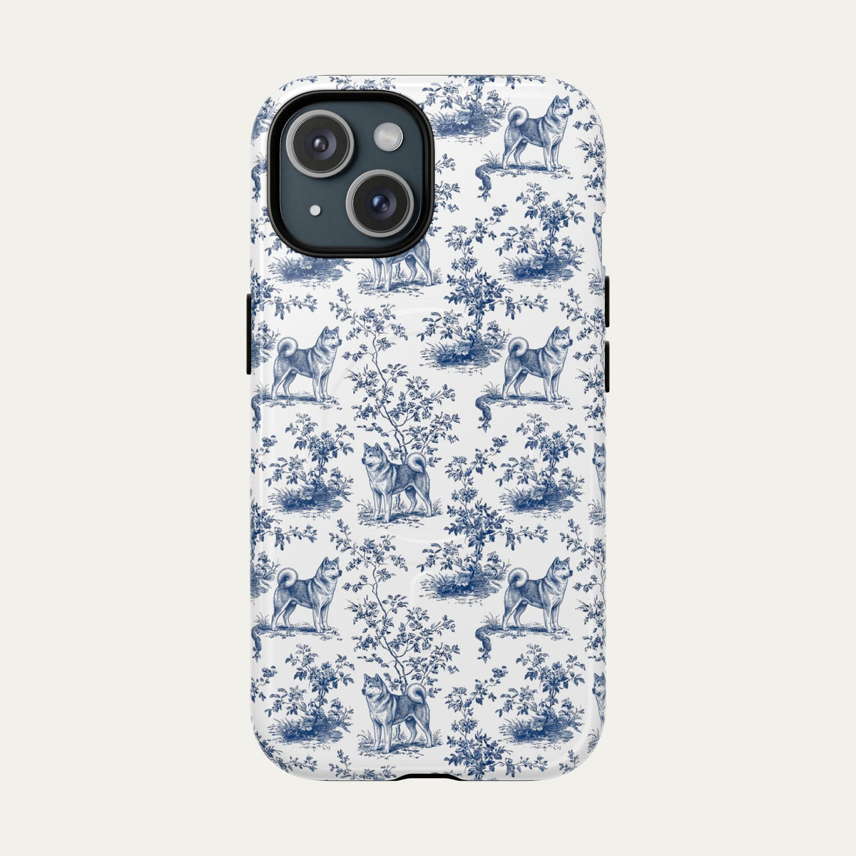Akita Blue Toile Phone case