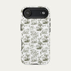 Persian Cat Sage Green Toile phone Case