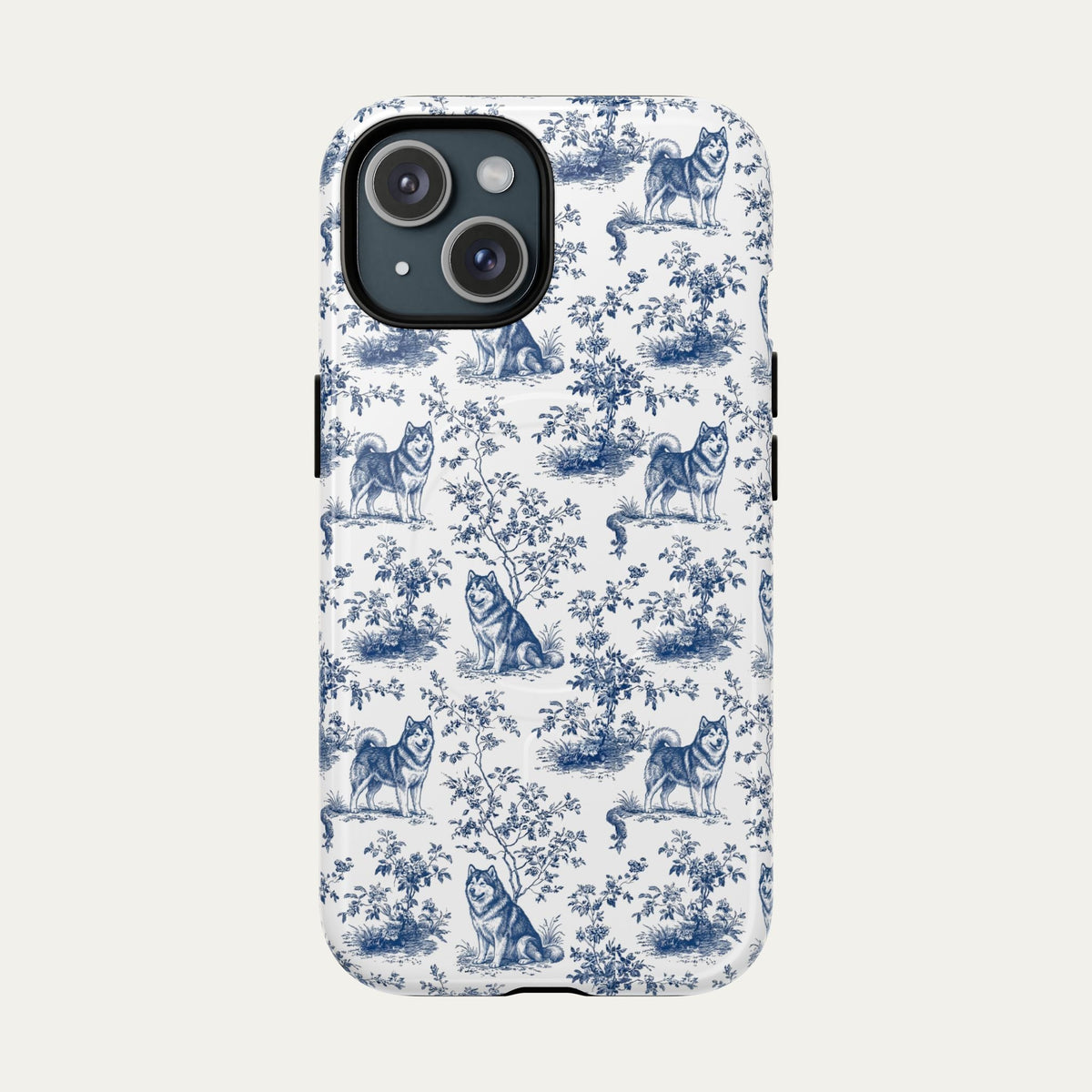 Alaskan Malamute Blue Toile Phone case