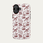Newfoundland Burgundy Toile phone Case