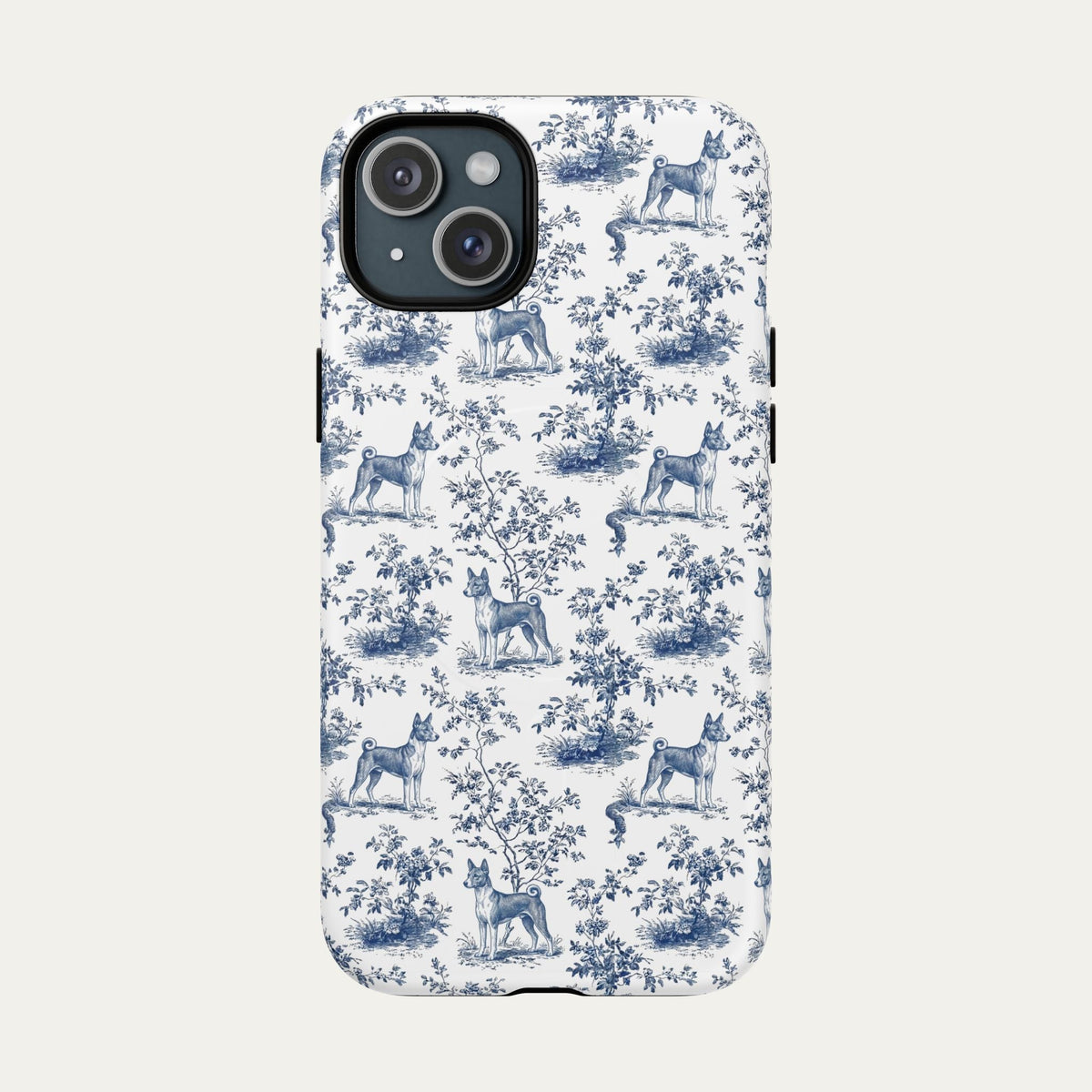 Basenji Blue Toile Phone case
