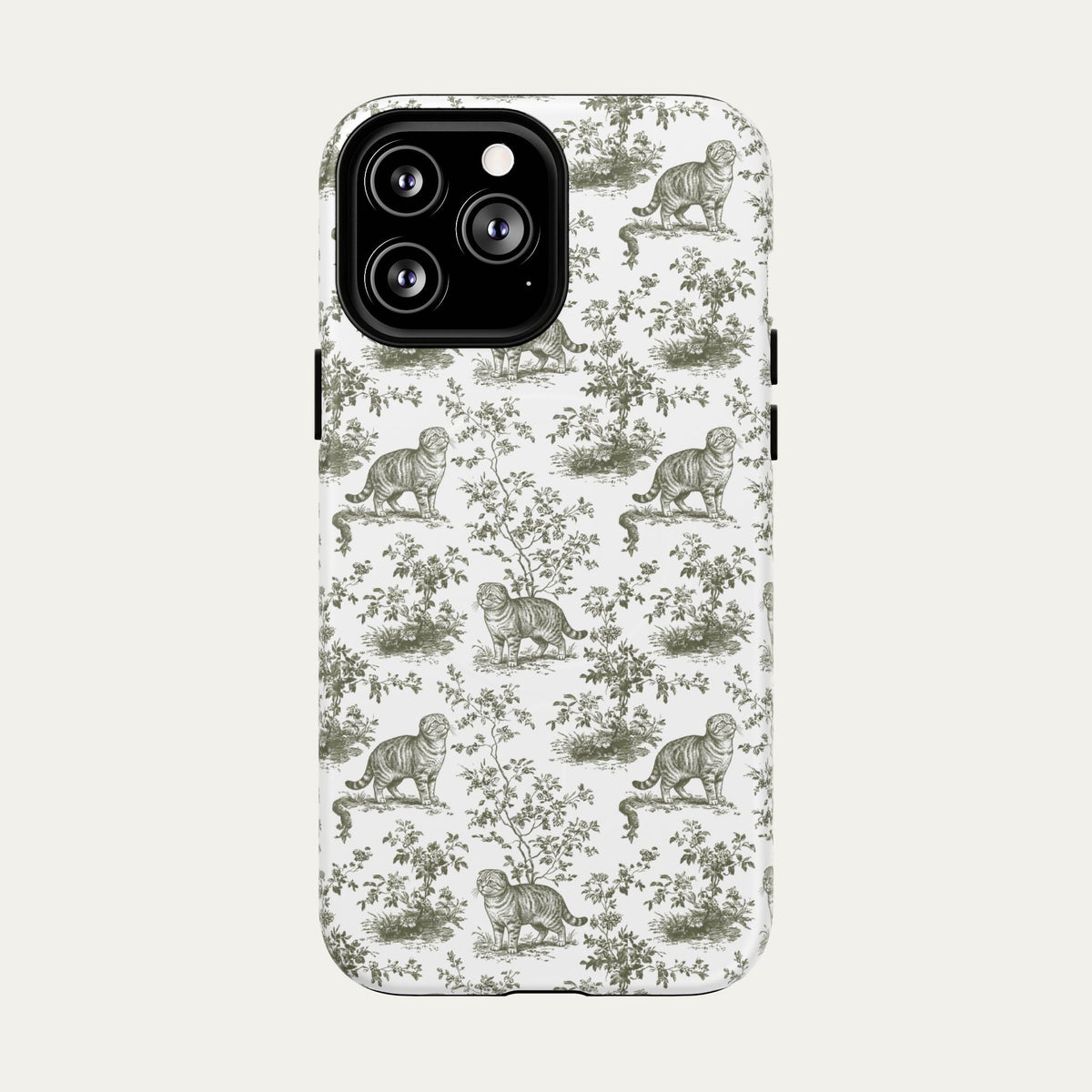 Scottish Fold Cat Sage Green Toile phone Case