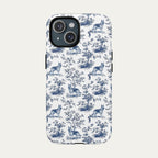 German Shepherd Blue Toile Phone case