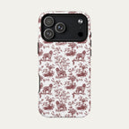 Newfoundland Burgundy Toile phone Case