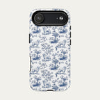 Great Pyrenees Blue Toile Phone case