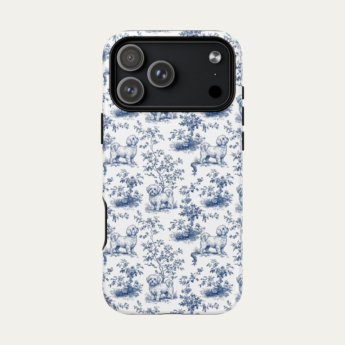 Maltese Blue Toile Phone case
