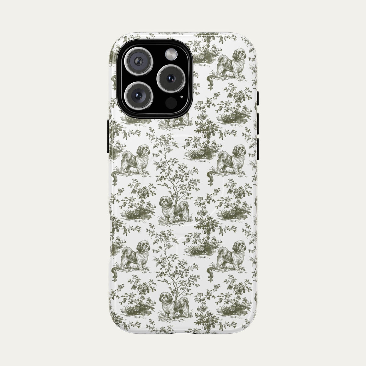 Shih tzu Sage Green Toile phone Case