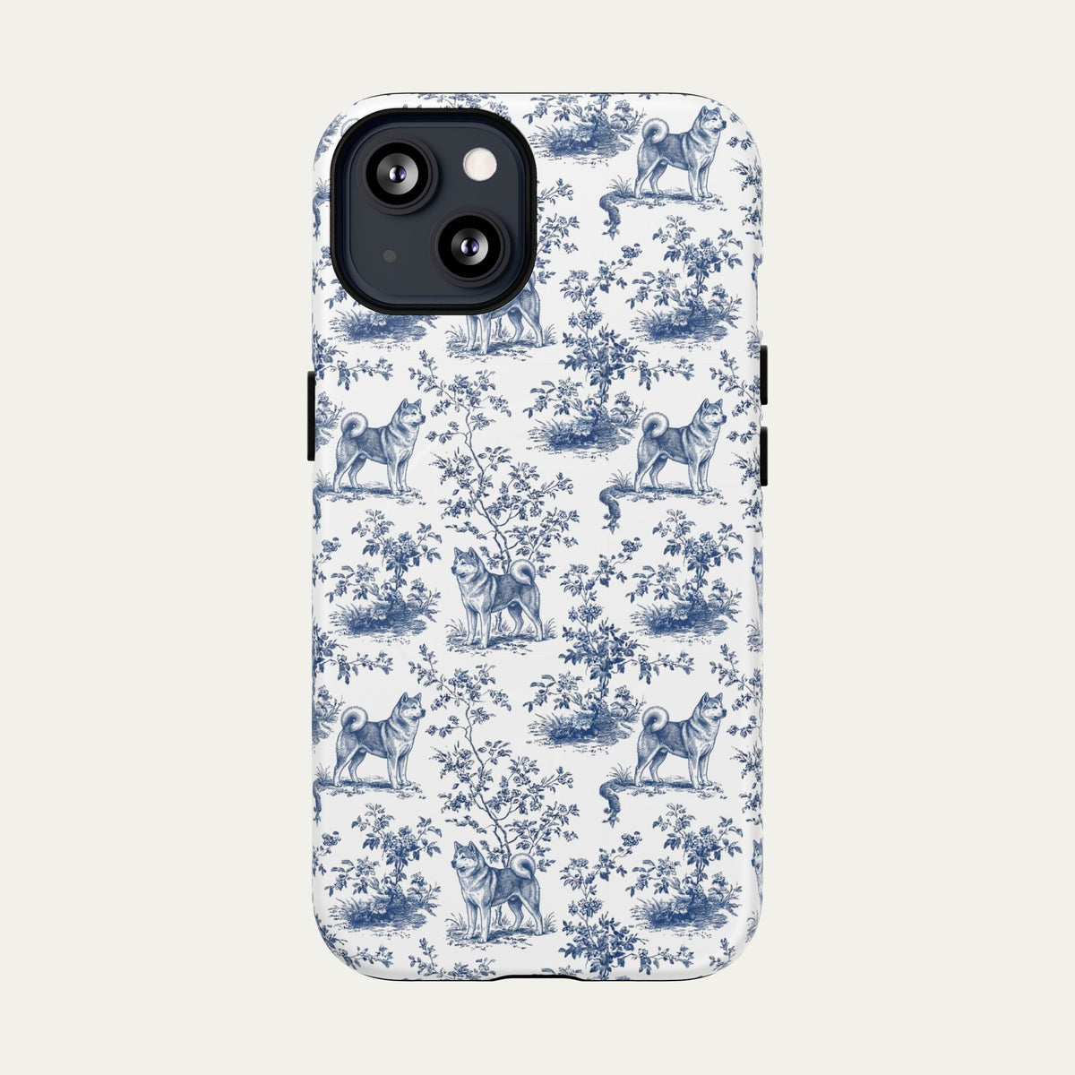 Akita Blue Toile Phone case