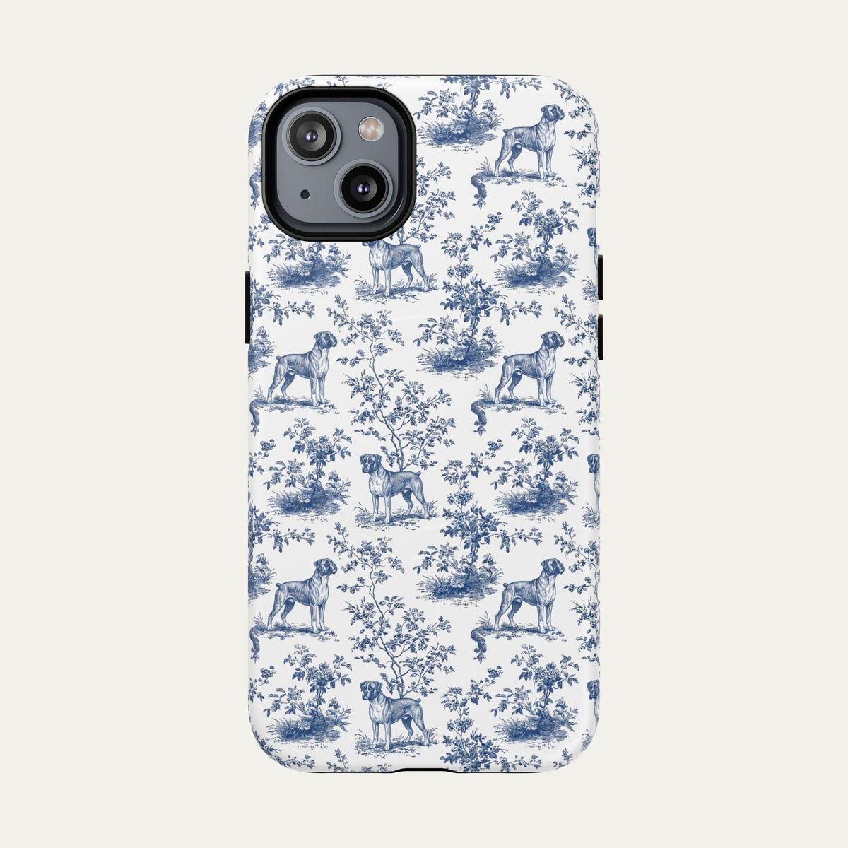 Boxer Blue Toile Phone case