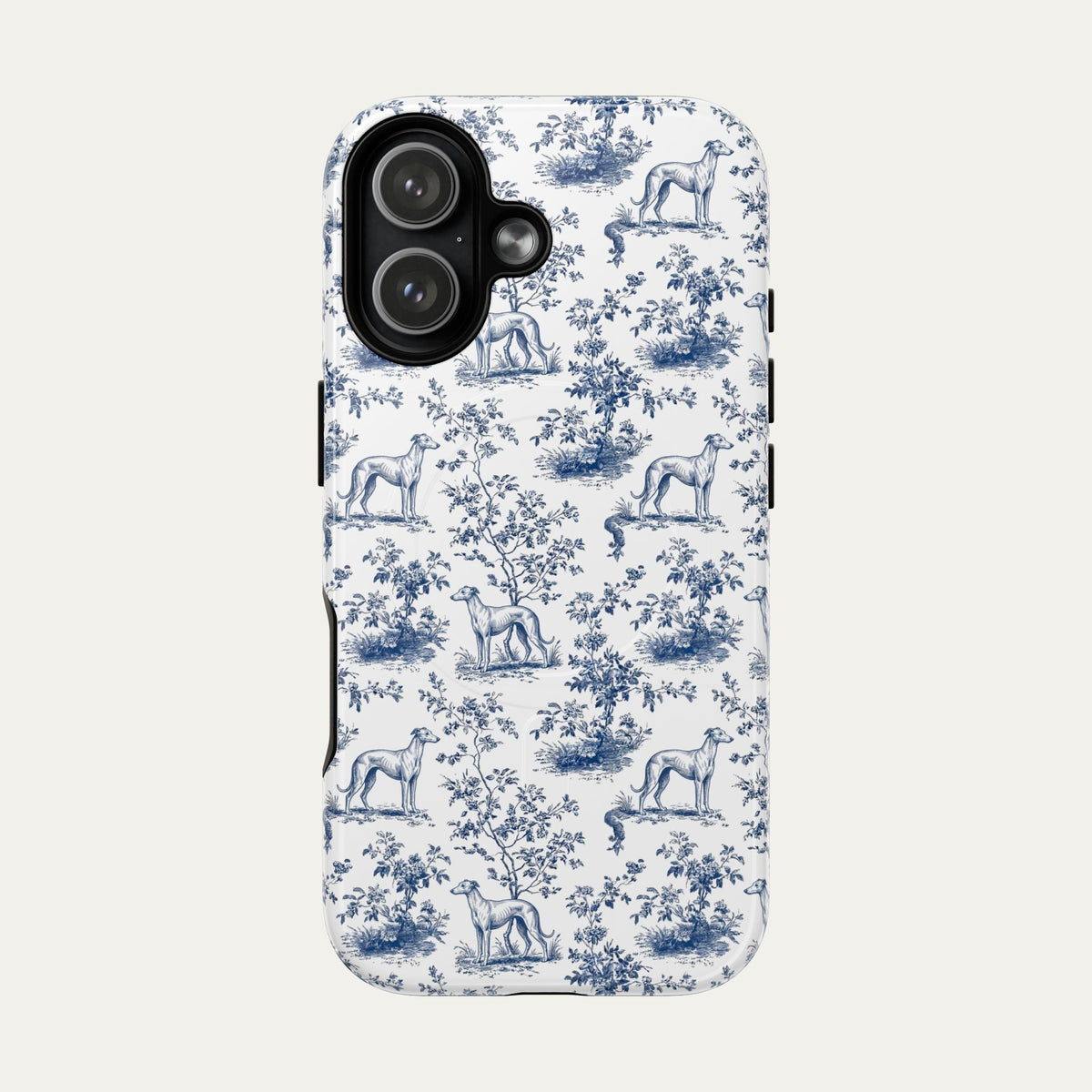 Greyhound Blue Toile Phone case