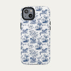 Pekingese Blue Toile Phone case