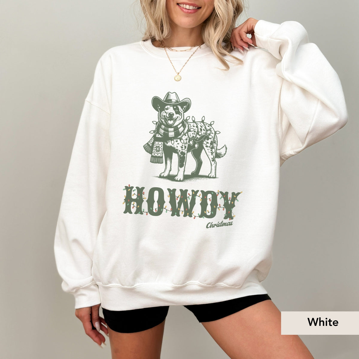 Australian Cattle Howdy Christmas Sweatshirt