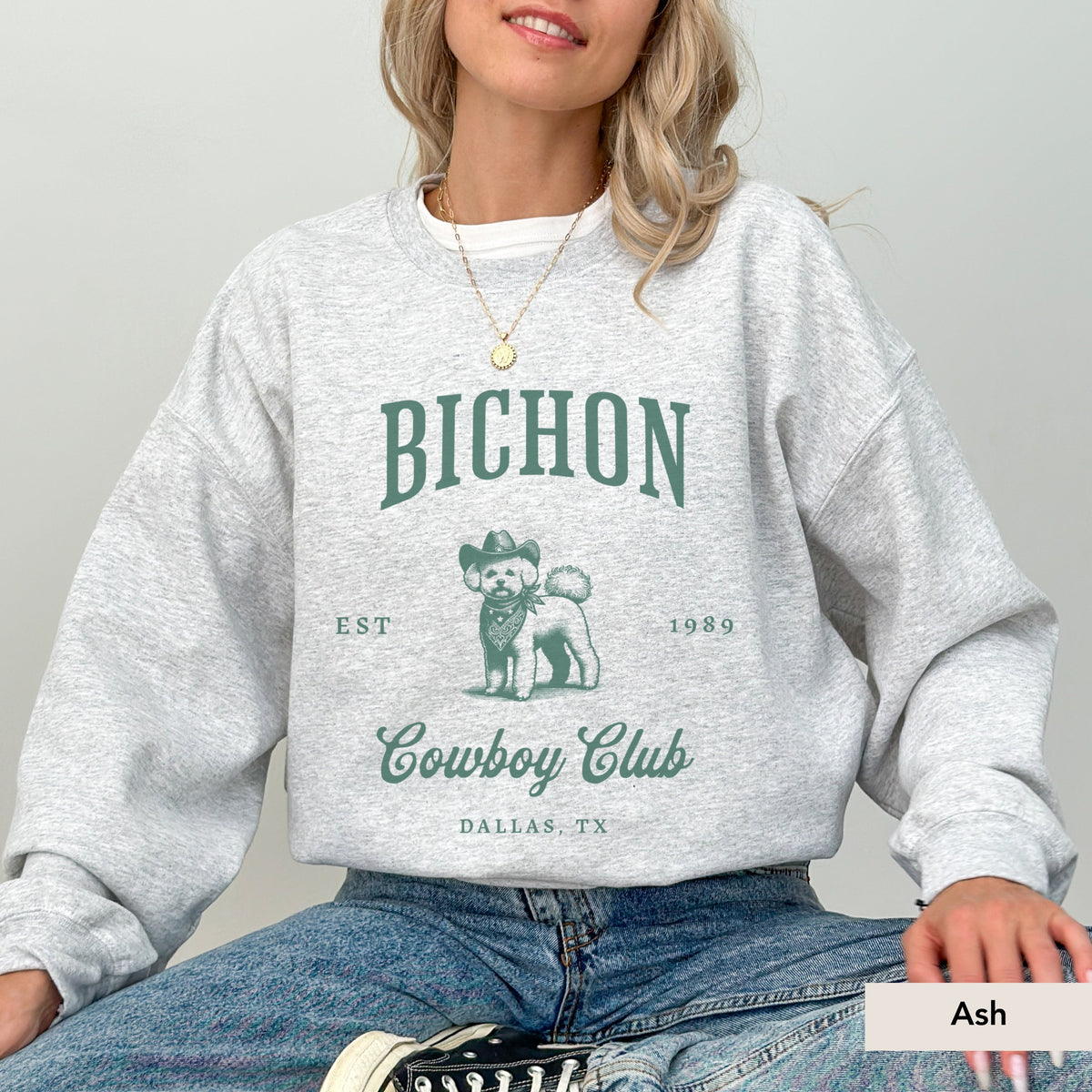 Bichon Frise Cowboy Club Sweatshirt