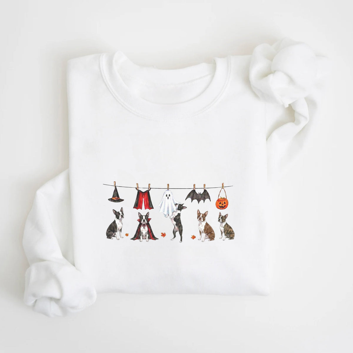 Boston terrier Halloween Sweatshirt