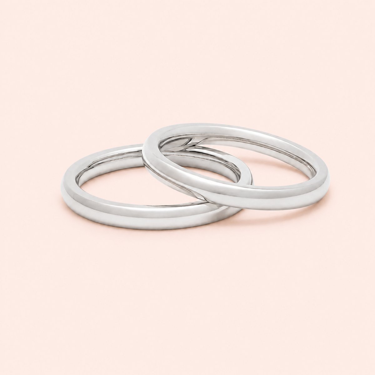 Couple Customised Stainless Steel Rings Engraved With Names