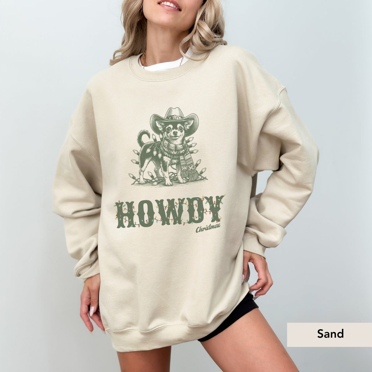 Chihuahua Howdy Christmas Sweatshirt