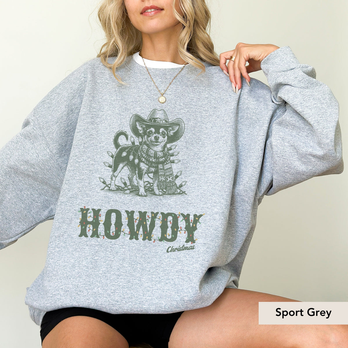 Chihuahua Howdy Christmas Sweatshirt