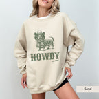 Dachshund Long Haired Howdy Christmas Sweatshirt