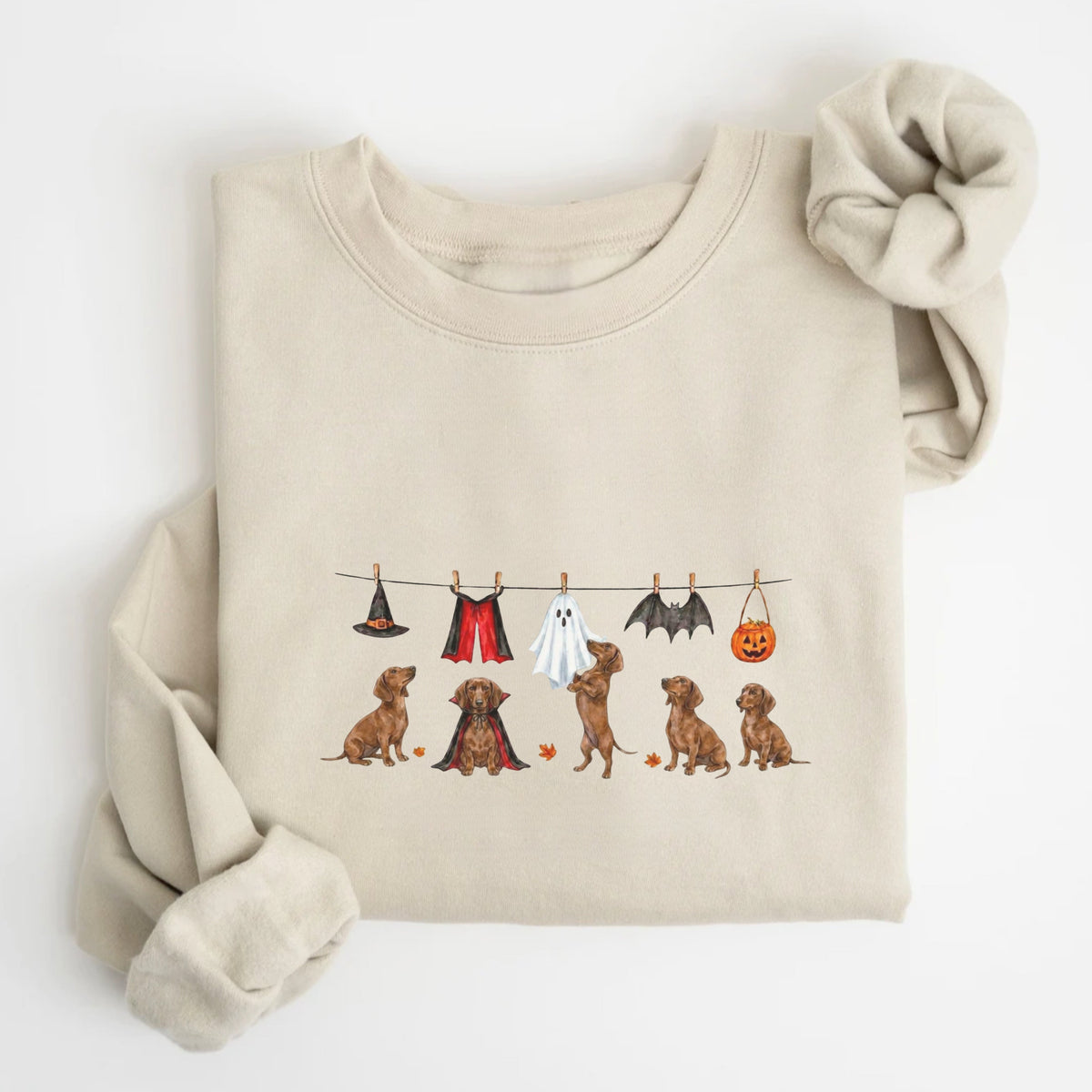 Dachshund SH Brown Halloween Sweatshirt
