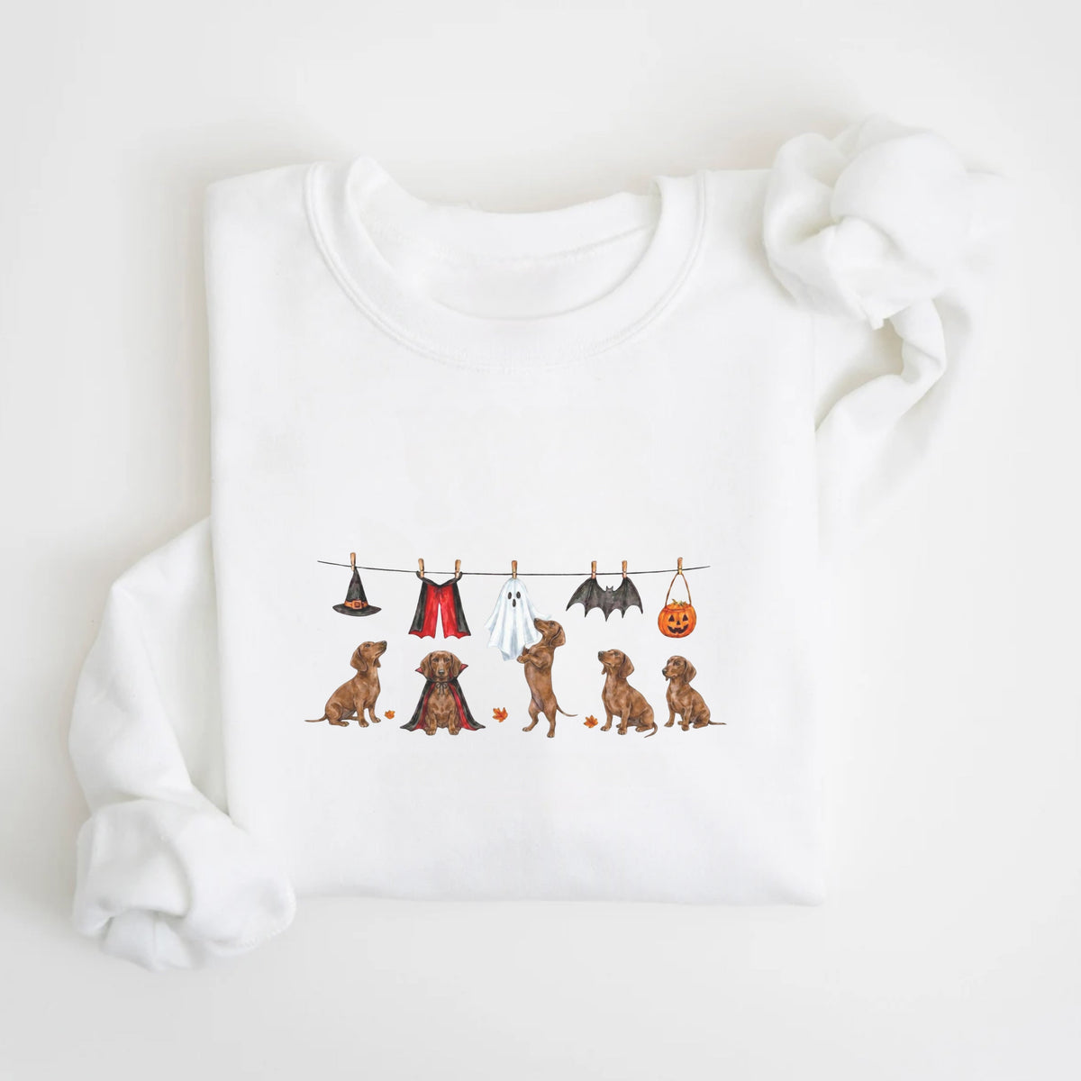 Dachshund SH Brown Halloween Sweatshirt